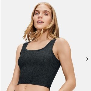 Outdoor Voices Charcoal Cloudknit All Day Crop Tank (L)